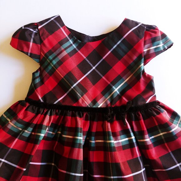 George Festive Tartan Plaid Dress 3-6 Months - Picture 7 of 12